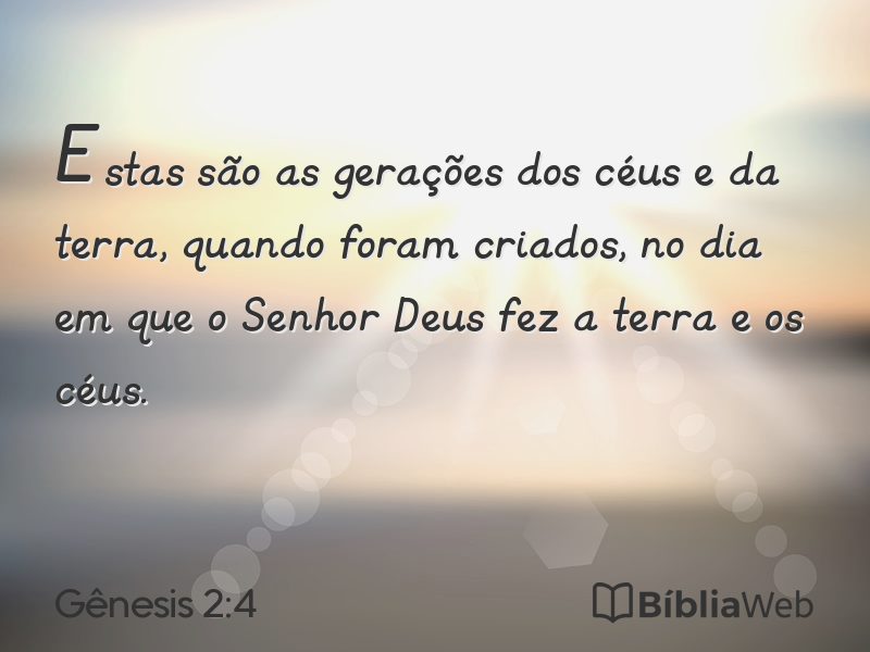 Gênesis 2:4 em imagem para compartilhar