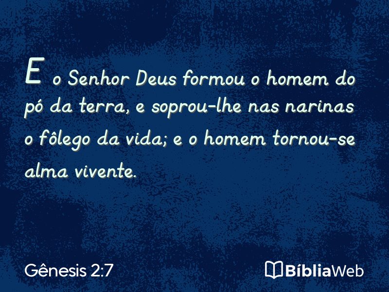 Gênesis 2:7 em imagem para compartilhar