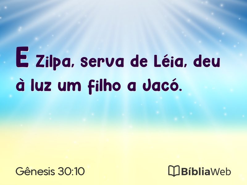 Gênesis 30:10 em imagem para compartilhar