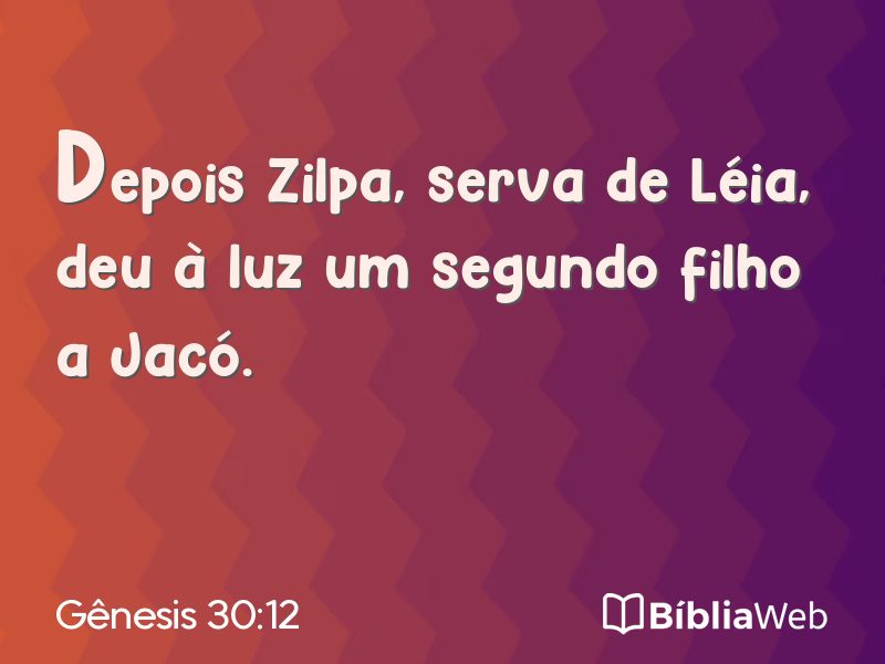 Gênesis 30:12 em imagem para compartilhar