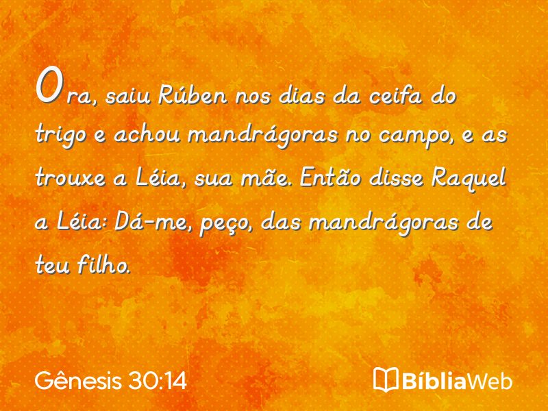 Gênesis 30:14 em imagem para compartilhar