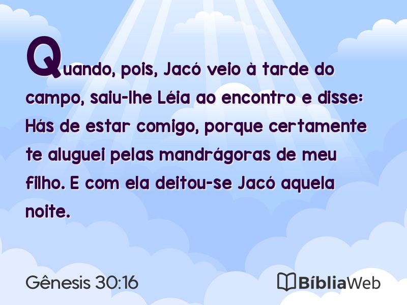 Gênesis 30:16 em imagem para compartilhar