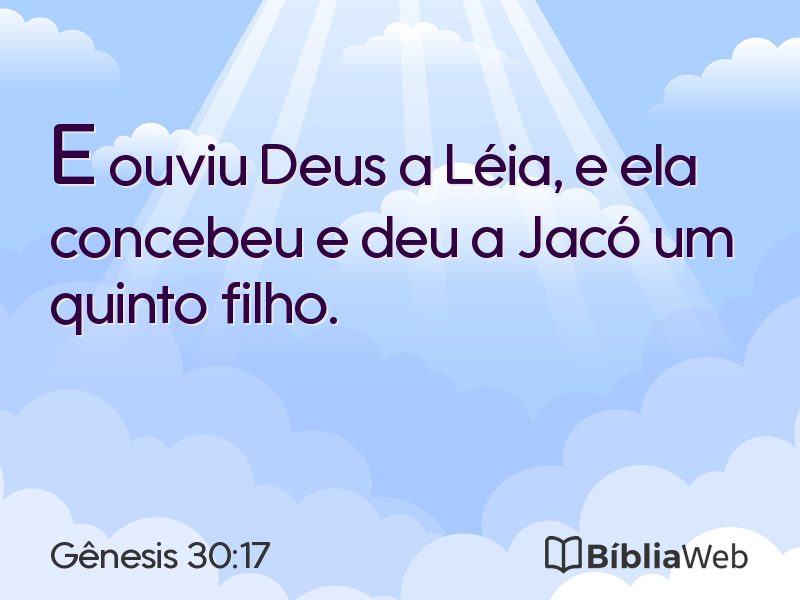 Gênesis 30:17 em imagem para compartilhar