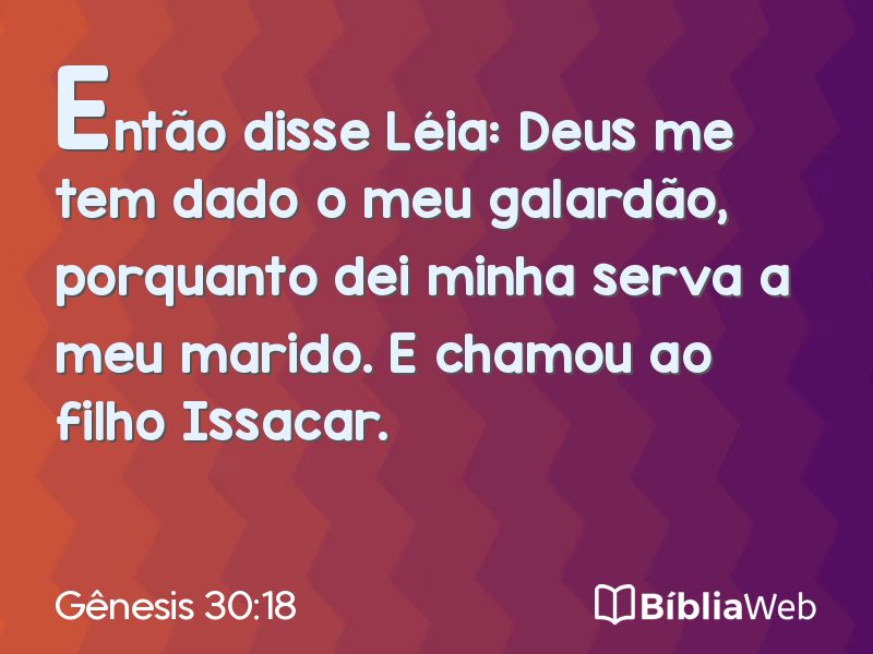 Gênesis 30:18 em imagem para compartilhar