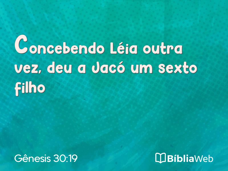 Gênesis 30:19 em imagem para compartilhar