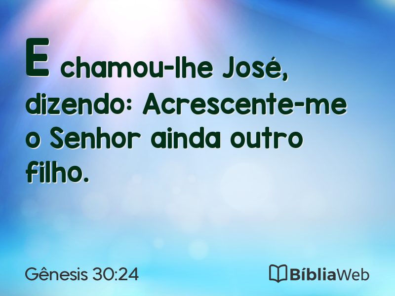 Gênesis 30:24 em imagem para compartilhar