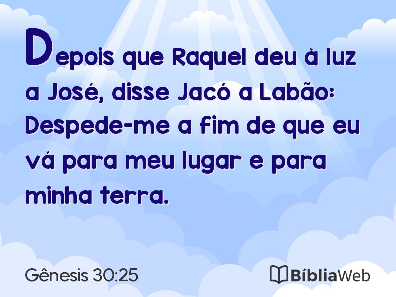 Gênesis 30:25 em imagem para compartilhar