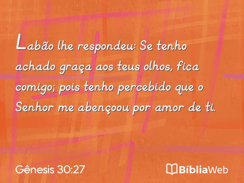 Gênesis 30:27 em imagem para compartilhar