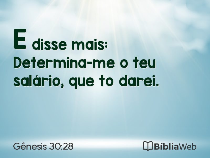 Gênesis 30:28 em imagem para compartilhar