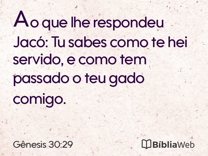 Gênesis 30:29 em imagem para compartilhar