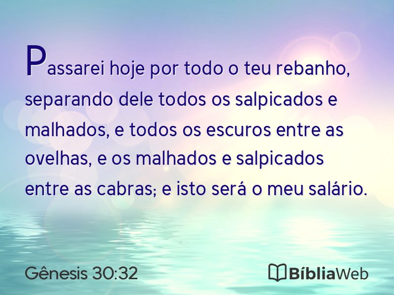 Gênesis 30:32 em imagem para compartilhar
