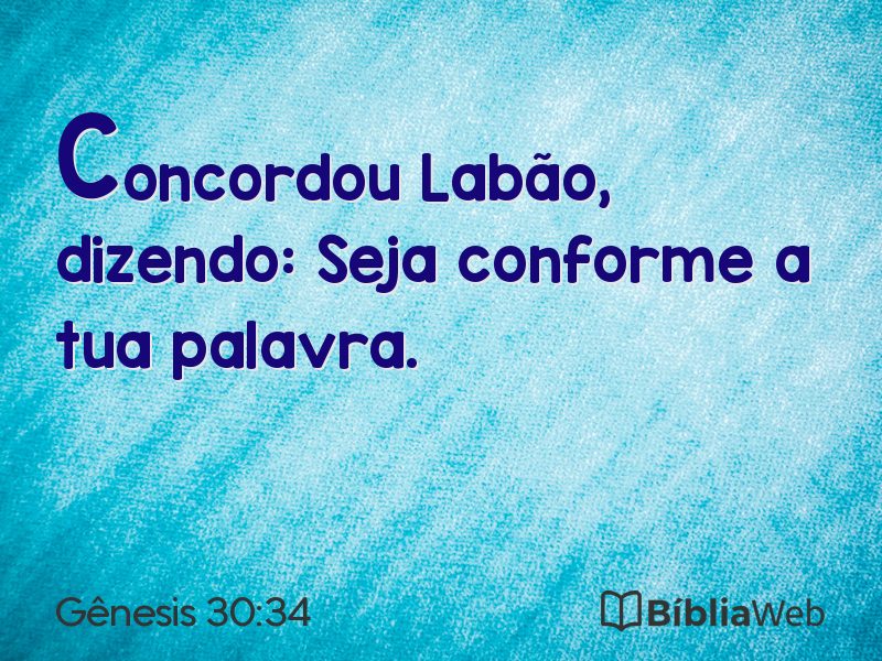 Gênesis 30:34 em imagem para compartilhar