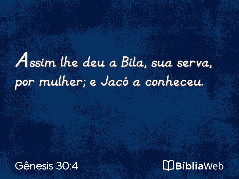 Gênesis 30:4 em imagem para compartilhar
