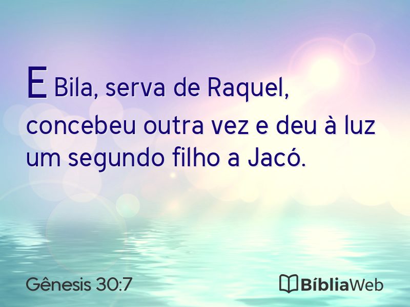 Gênesis 30:7 em imagem para compartilhar