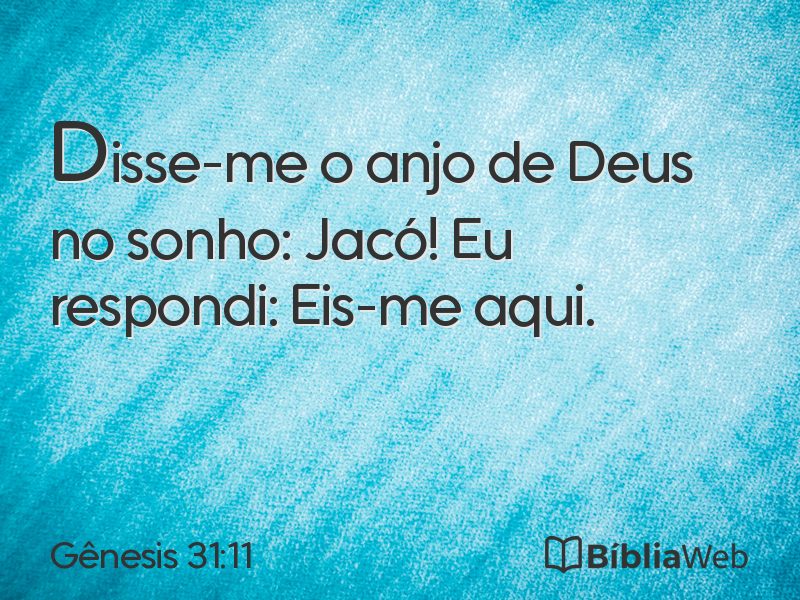 Gênesis 31:11 em imagem para compartilhar