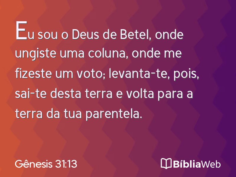 Gênesis 31:13 em imagem para compartilhar