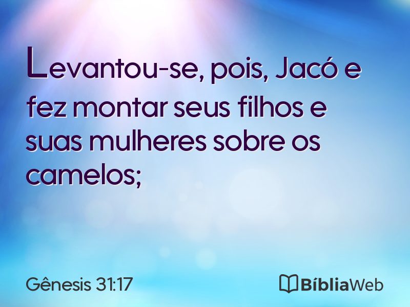 Gênesis 31:17 em imagem para compartilhar