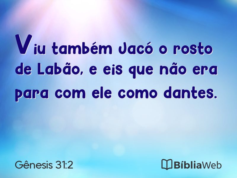 Gênesis 31:2 em imagem para compartilhar