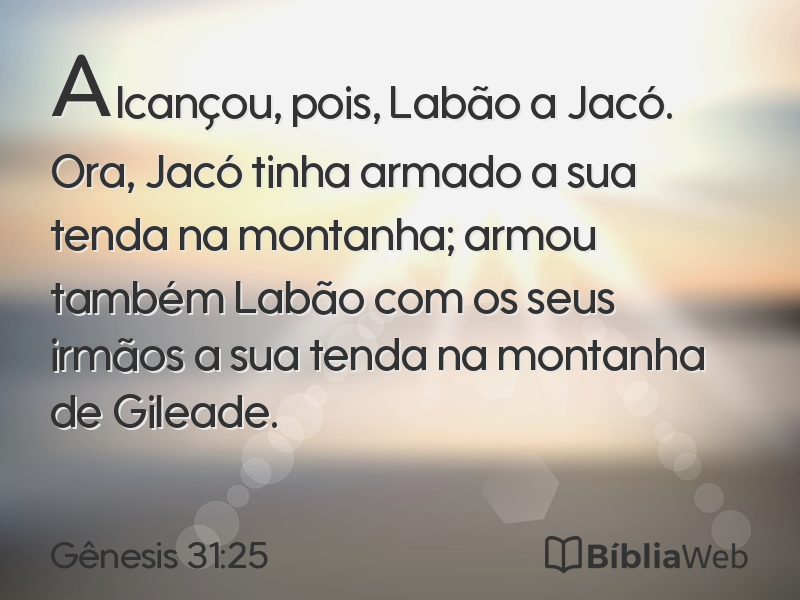 Gênesis 31:25 em imagem para compartilhar