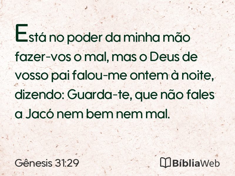 Gênesis 31:29 em imagem para compartilhar