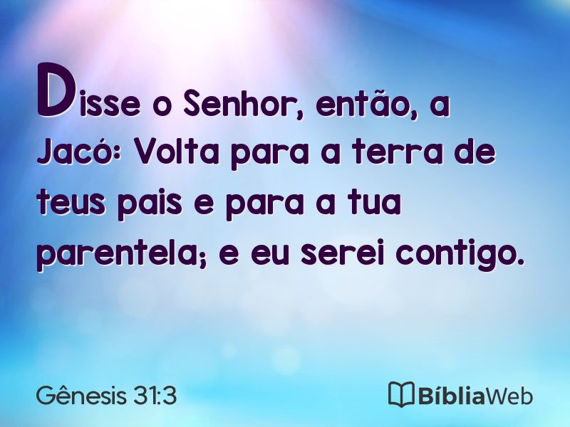 Gênesis 31:3 em imagem para compartilhar