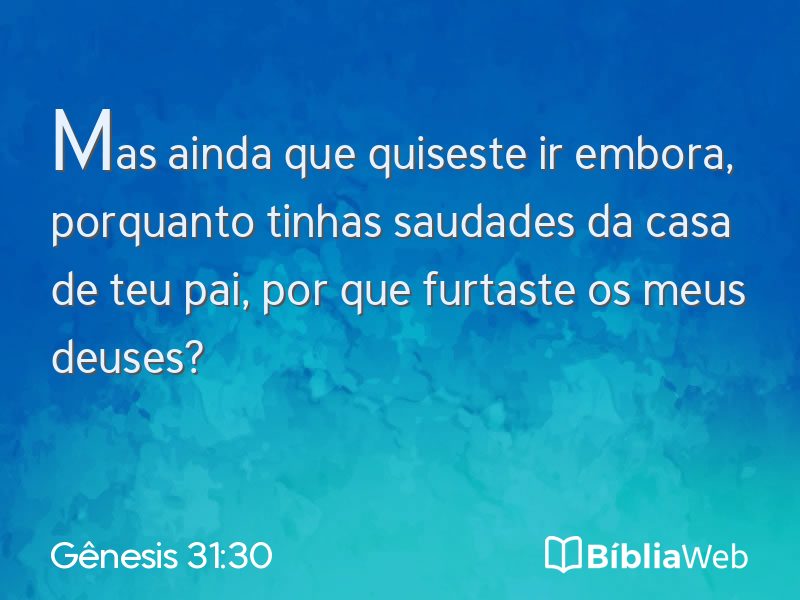 Gênesis 31:30 em imagem para compartilhar