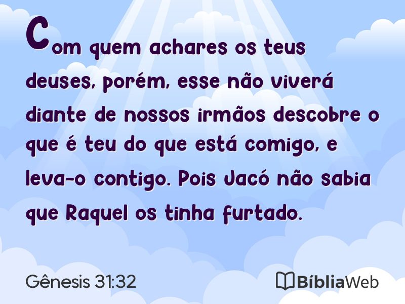 Gênesis 31:32 em imagem para compartilhar
