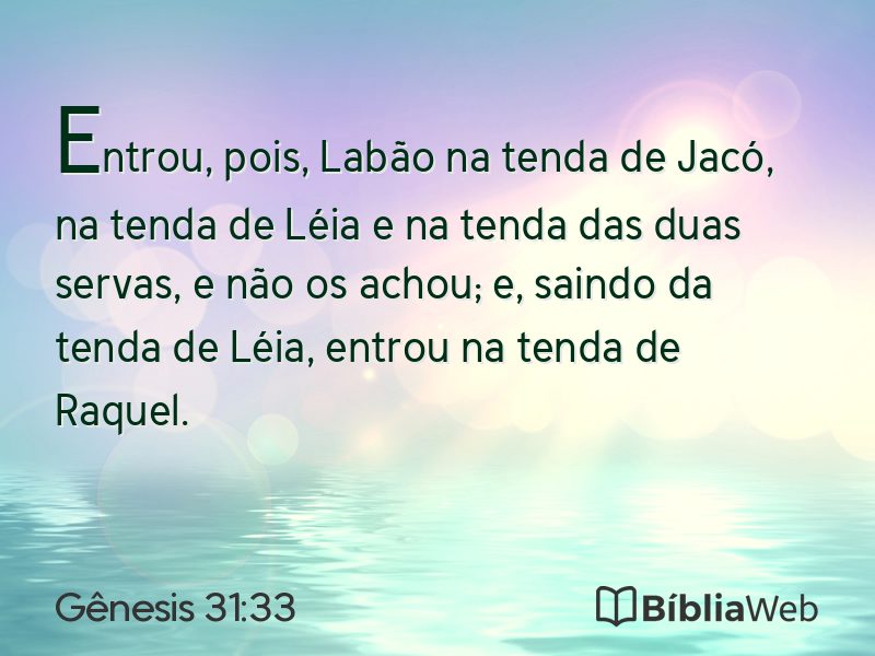 Gênesis 31:33 em imagem para compartilhar