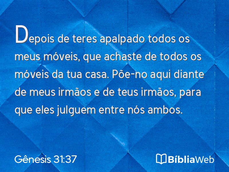 Gênesis 31:37 em imagem para compartilhar