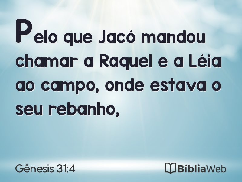 Gênesis 31:4 em imagem para compartilhar