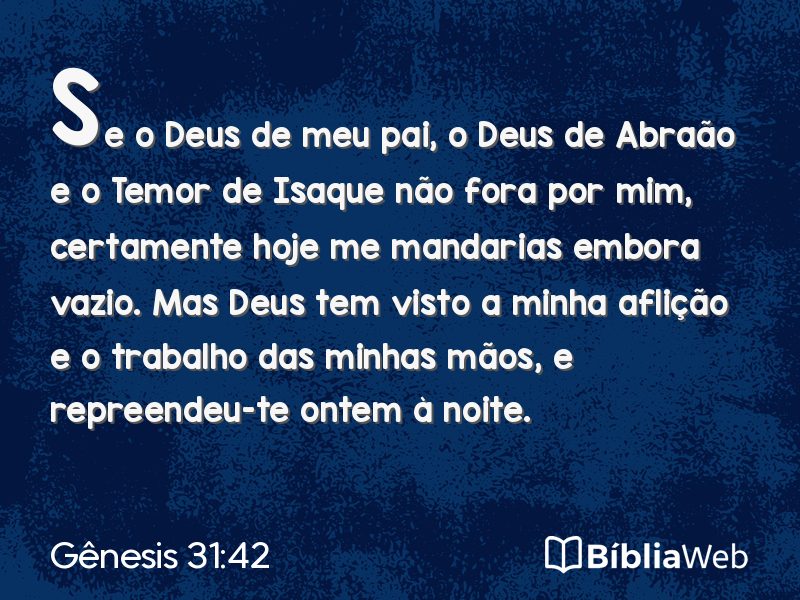 Gênesis 31:42 em imagem para compartilhar