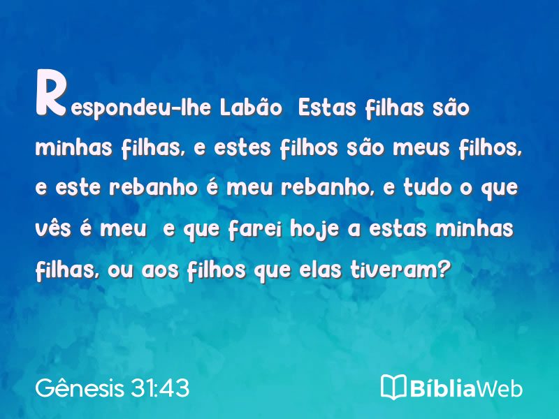 Gênesis 31:43 em imagem para compartilhar