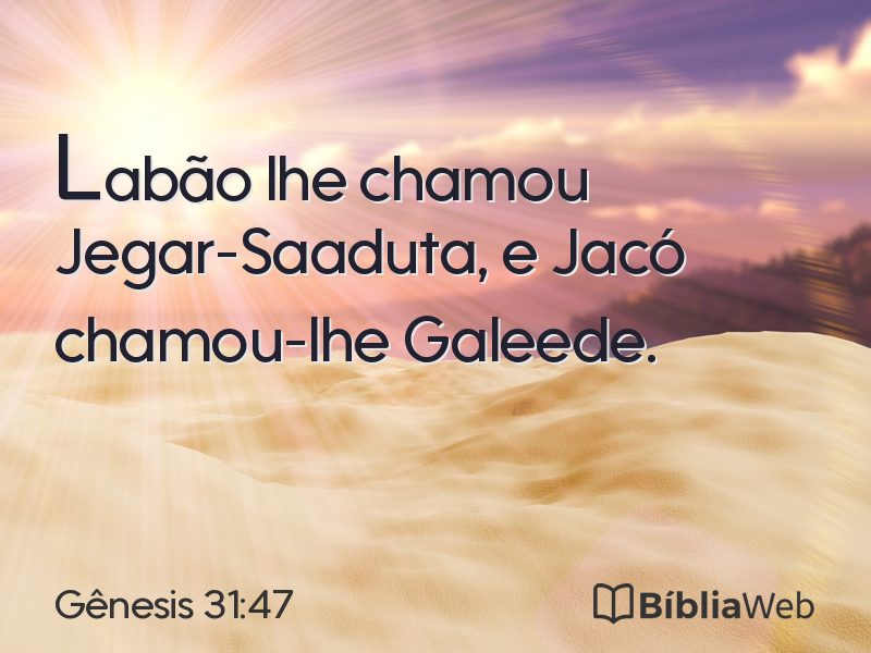 Gênesis 31:47 em imagem para compartilhar