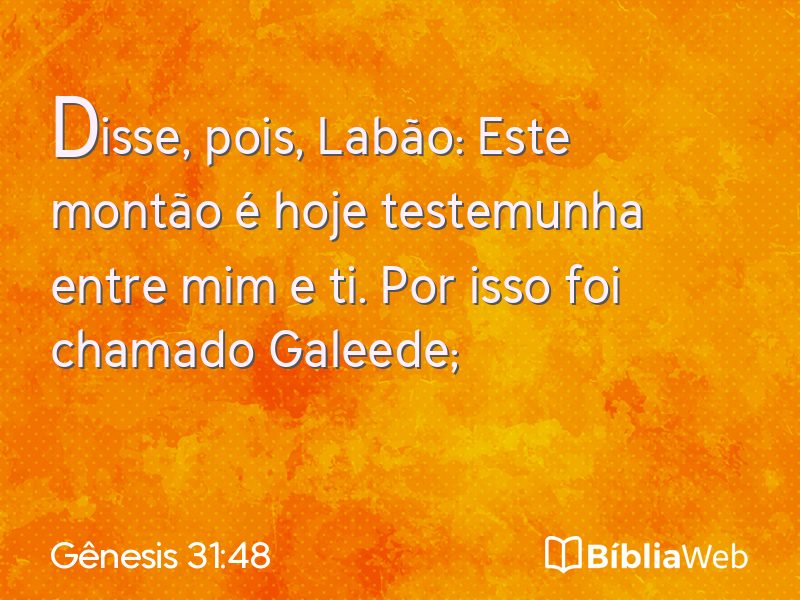 Gênesis 31:48 em imagem para compartilhar