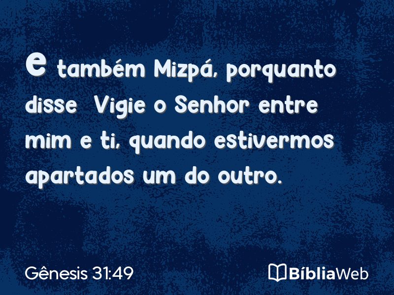 Gênesis 31:49 em imagem para compartilhar