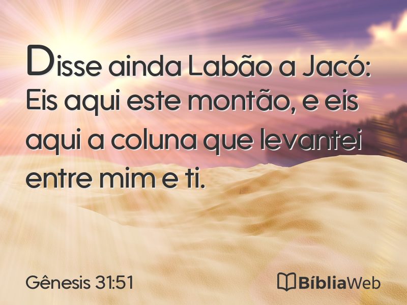 Gênesis 31:51 em imagem para compartilhar