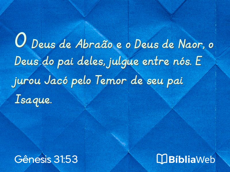 Gênesis 31:53 em imagem para compartilhar