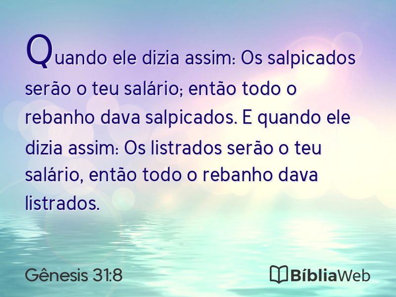 Gênesis 31:8 em imagem para compartilhar