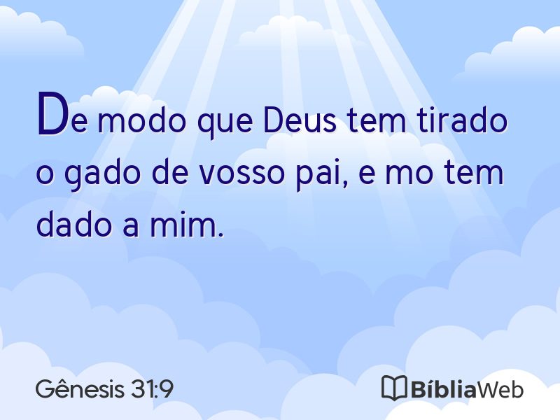 Gênesis 31:9 em imagem para compartilhar