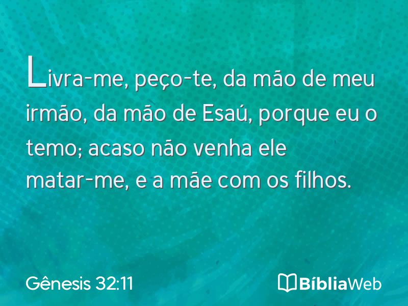 Gênesis 32:11 em imagem para compartilhar