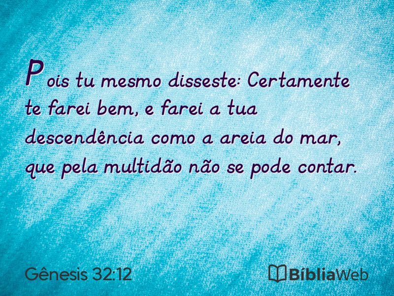 Gênesis 32:12 em imagem para compartilhar