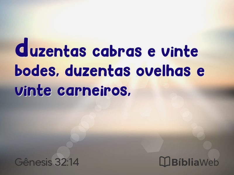 Gênesis 32:14 em imagem para compartilhar