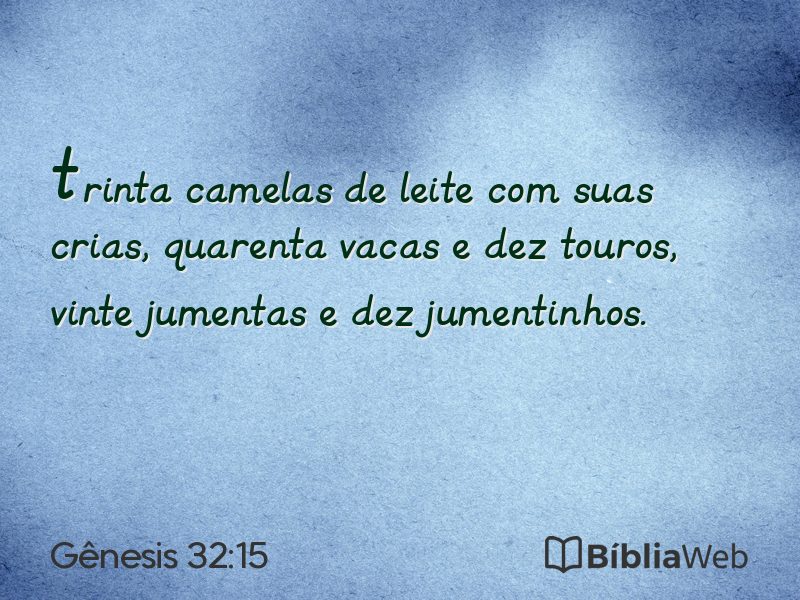 Gênesis 32:15 em imagem para compartilhar