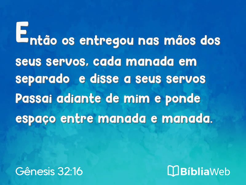 Gênesis 32:16 em imagem para compartilhar