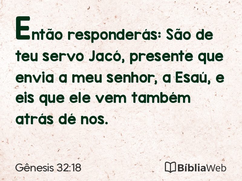 Gênesis 32:18 em imagem para compartilhar