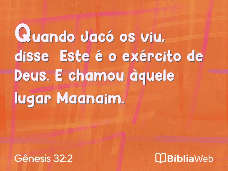 Gênesis 32:2 em imagem para compartilhar