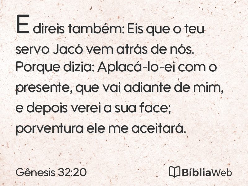 Gênesis 32:20 em imagem para compartilhar
