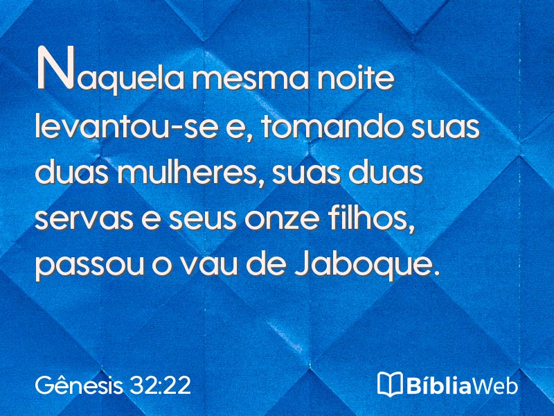 Gênesis 32:22 em imagem para compartilhar