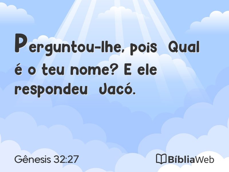 Gênesis 32:27 em imagem para compartilhar