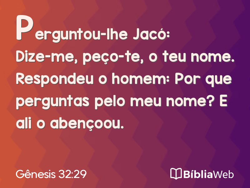 Gênesis 32:29 em imagem para compartilhar